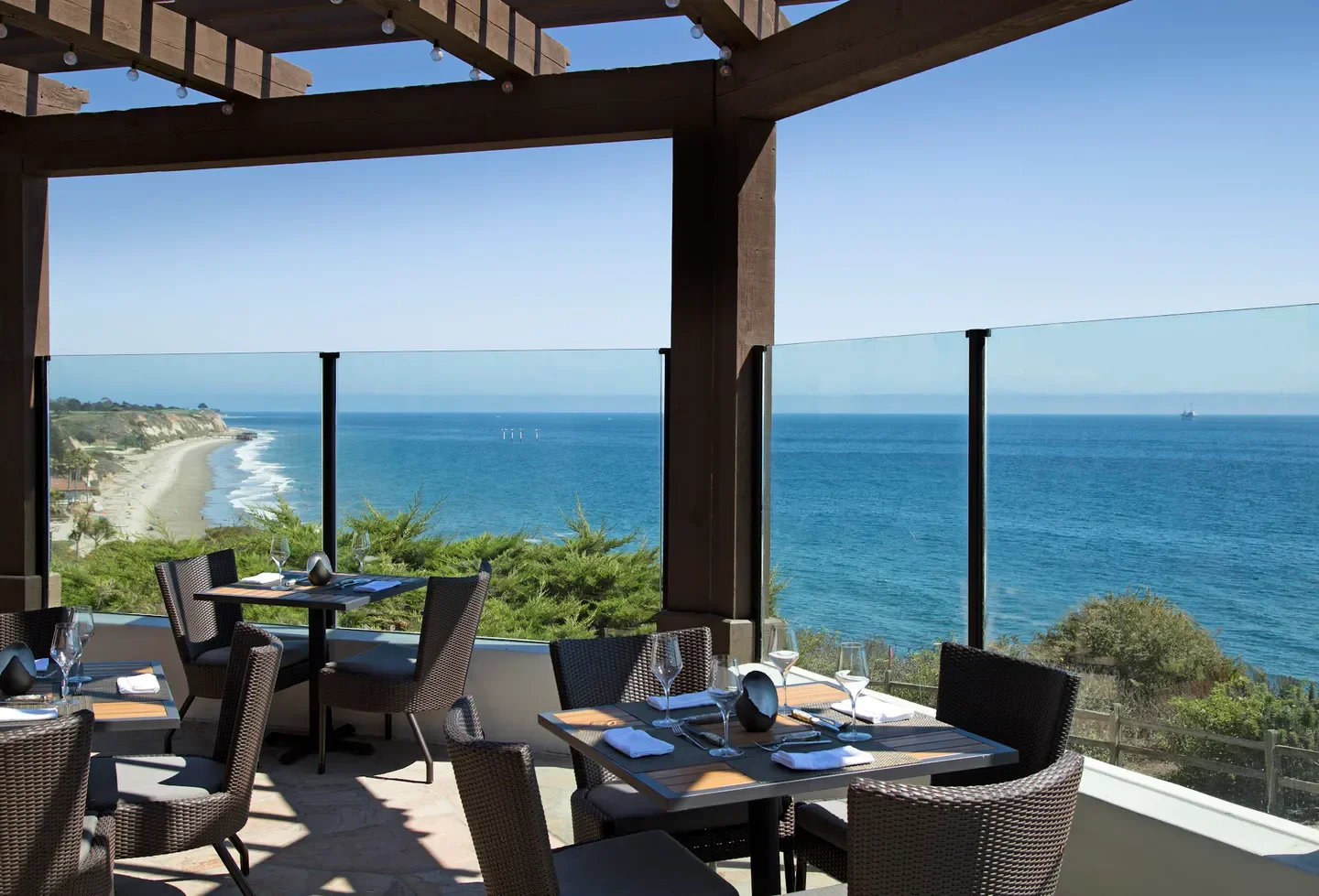 Angel Oak restaurant in Santa Barbara with ocean views and outdoor seating.