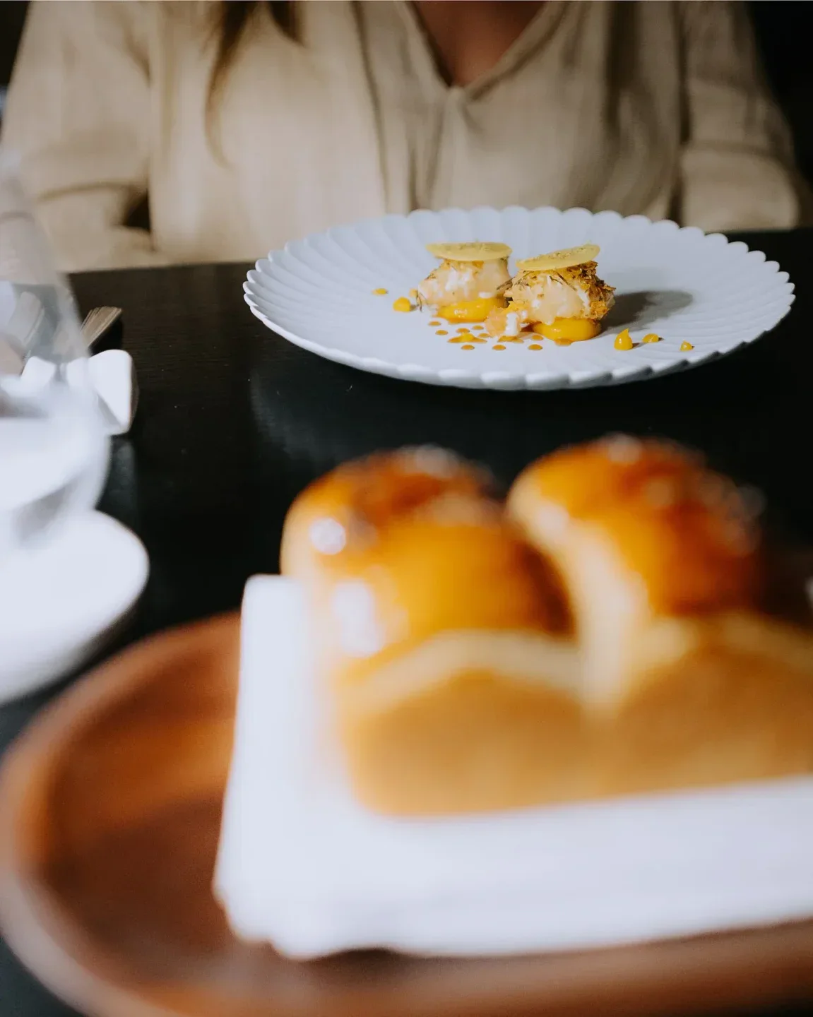 Delectable dish at Angelo Sabatelli restaurant in Puglia, featuring artistic plating.