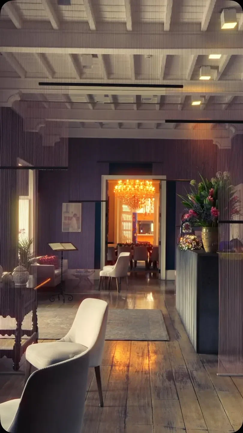 Interior view of Astrid y Gastón restaurant in Lima, Peru with elegant details and lighting
