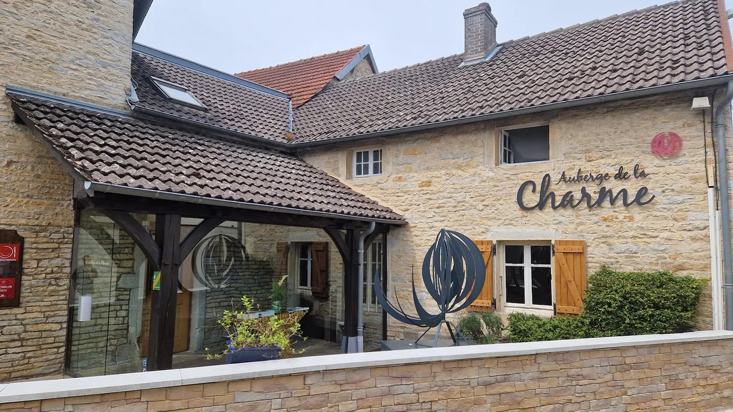 Exterior view of Auberge de la Charme, a restaurant in Bourgogne, France