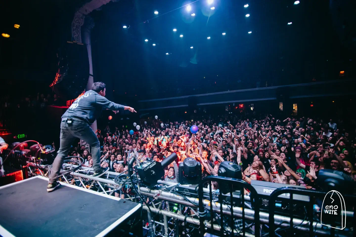 Energetic crowd at Avalon Hollywood in Los Angeles enjoying a live performance.