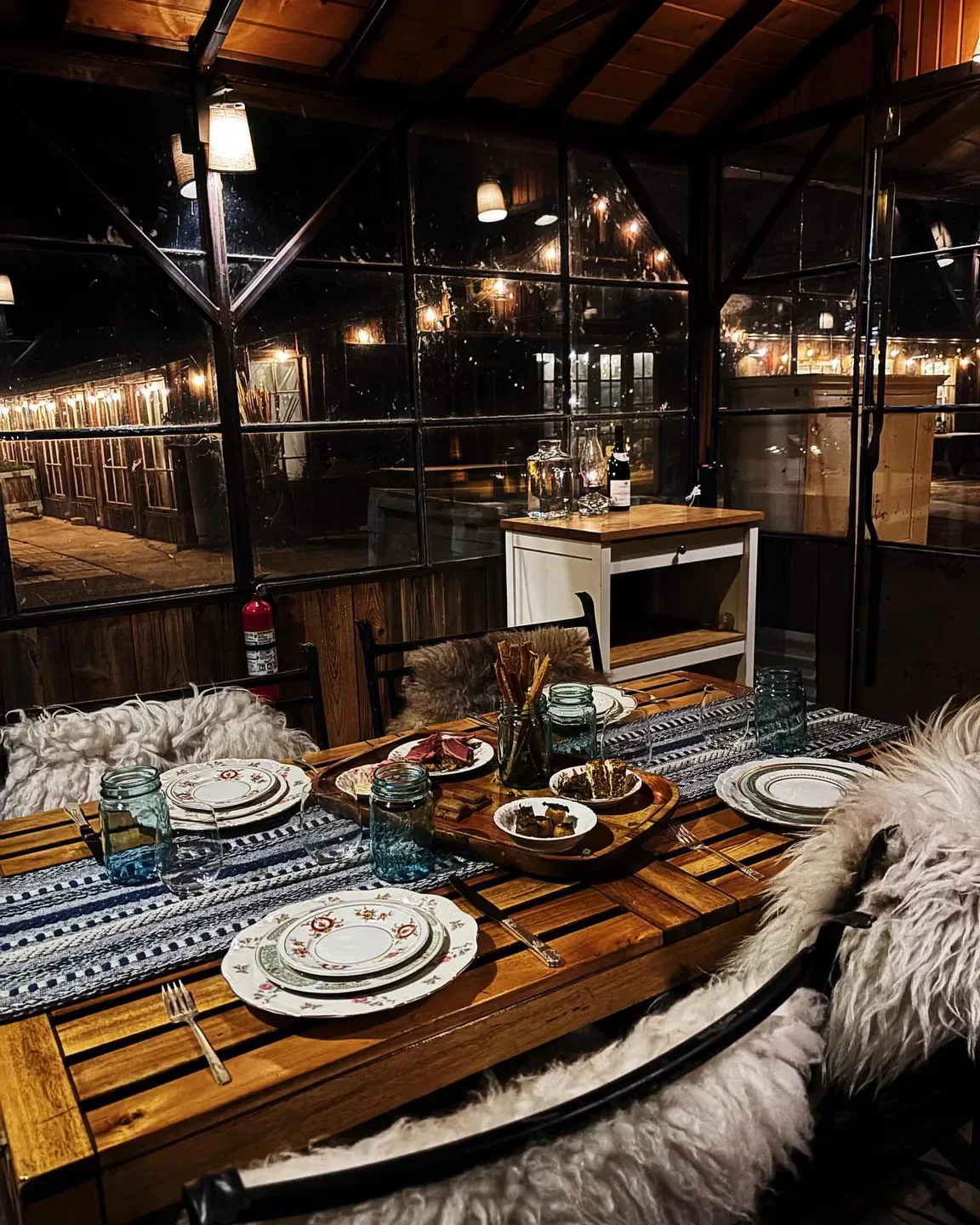 Cozy dining setting at Black Cat restaurant in Boulder, Colorado, with elegant table setting.