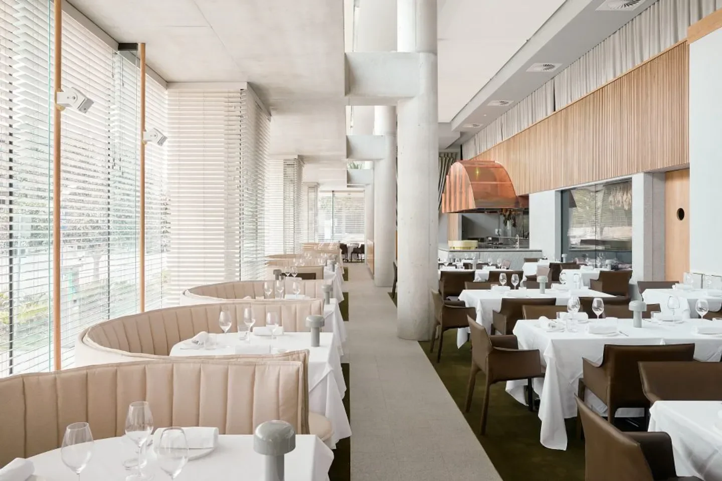 Interior of c restaurant in Brisbane, featuring elegant seating and a modern design.