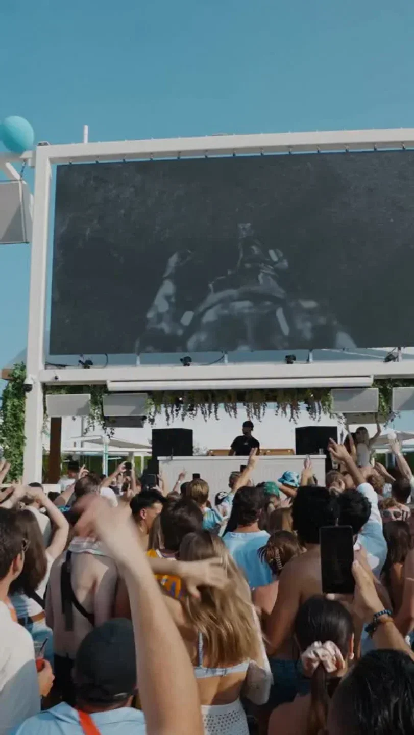 Cabana Pool Bar in Toronto: A lively crowd enjoying the outdoor music event