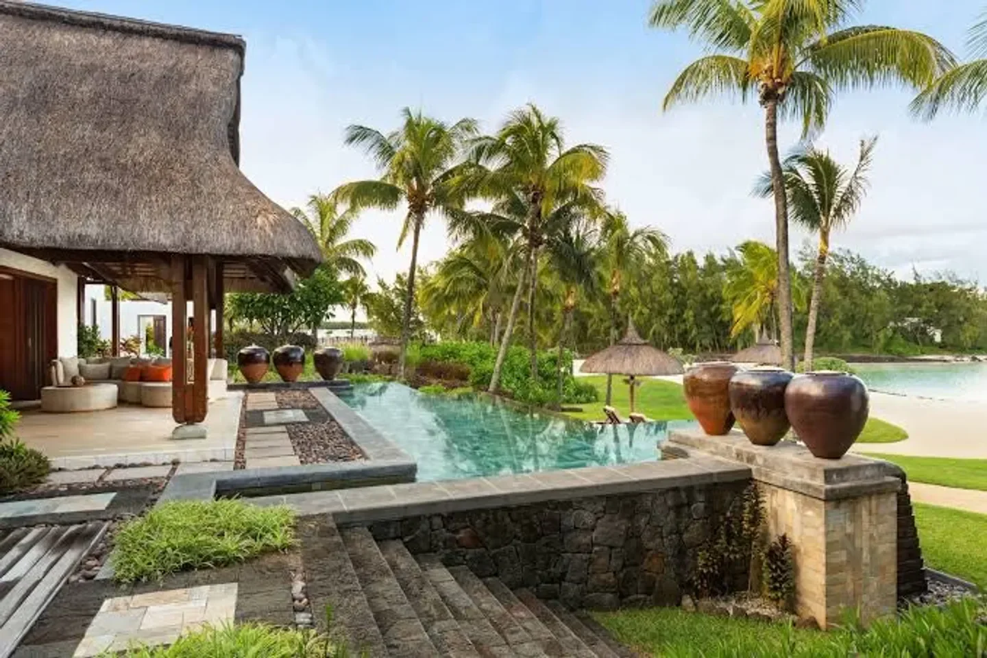 Chi, The Spa at Shangri-La Le Touessrok, Mauritius. Tropical spa pool in Mauritius.