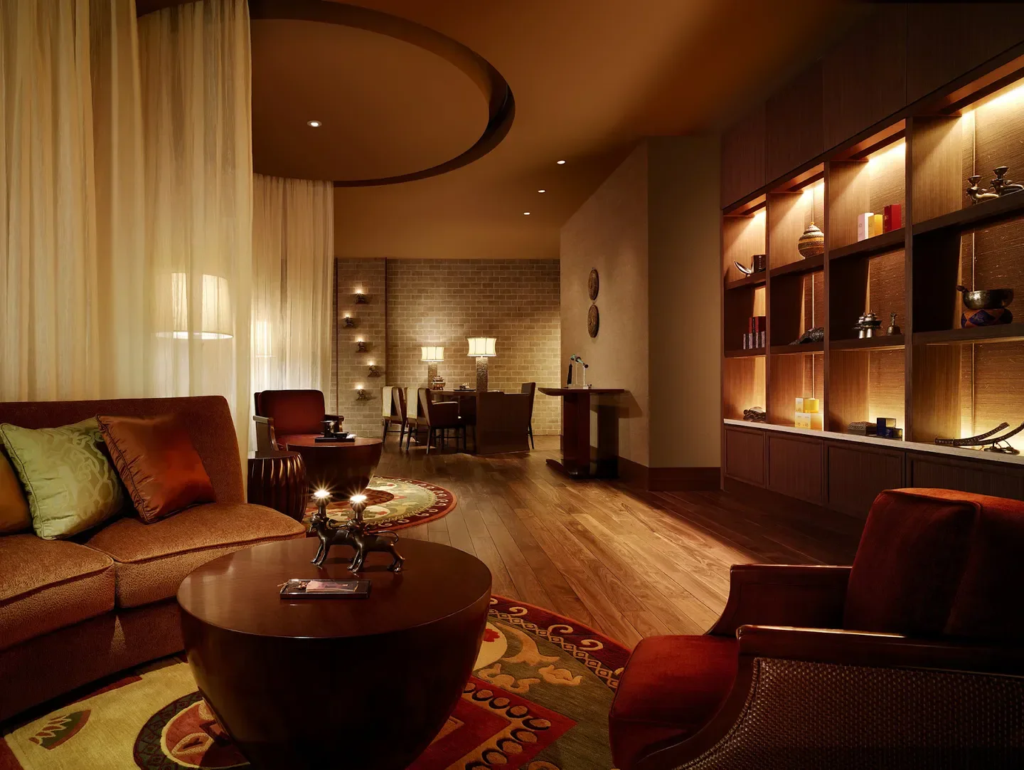 Cozy interior of CHI, The Spa at Shangri-La Tokyo, a relaxing spa experience in Tokyo.