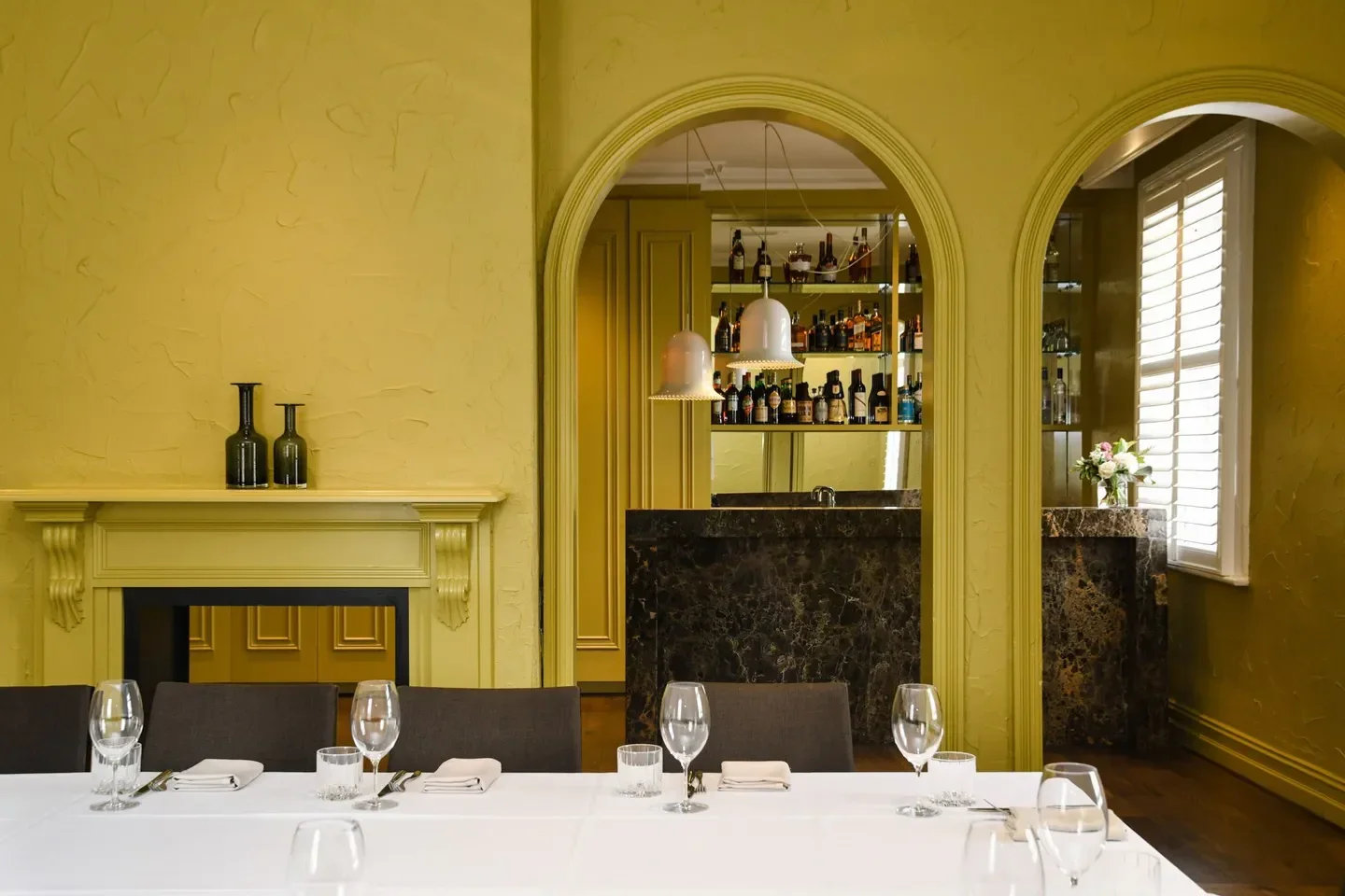 Interior of Chianti restaurant in Adelaide, featuring an elegant dining area and bar.
