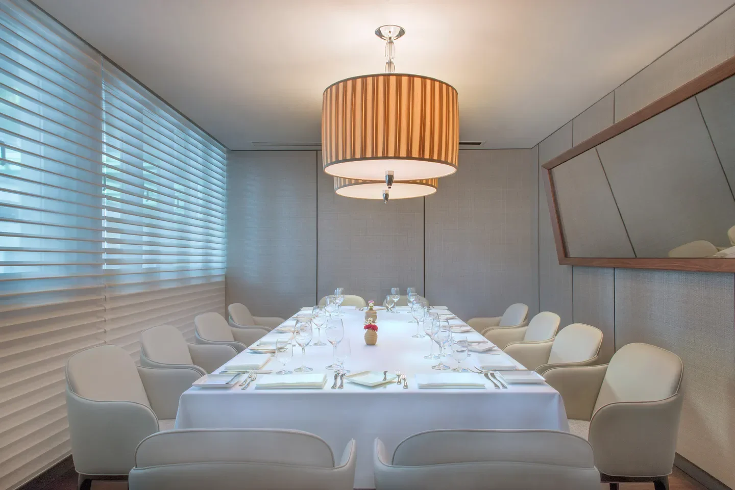 Elegant dining room at Cilantro Restaurant & Wine Bar in Kuala Lumpur, Malaysia