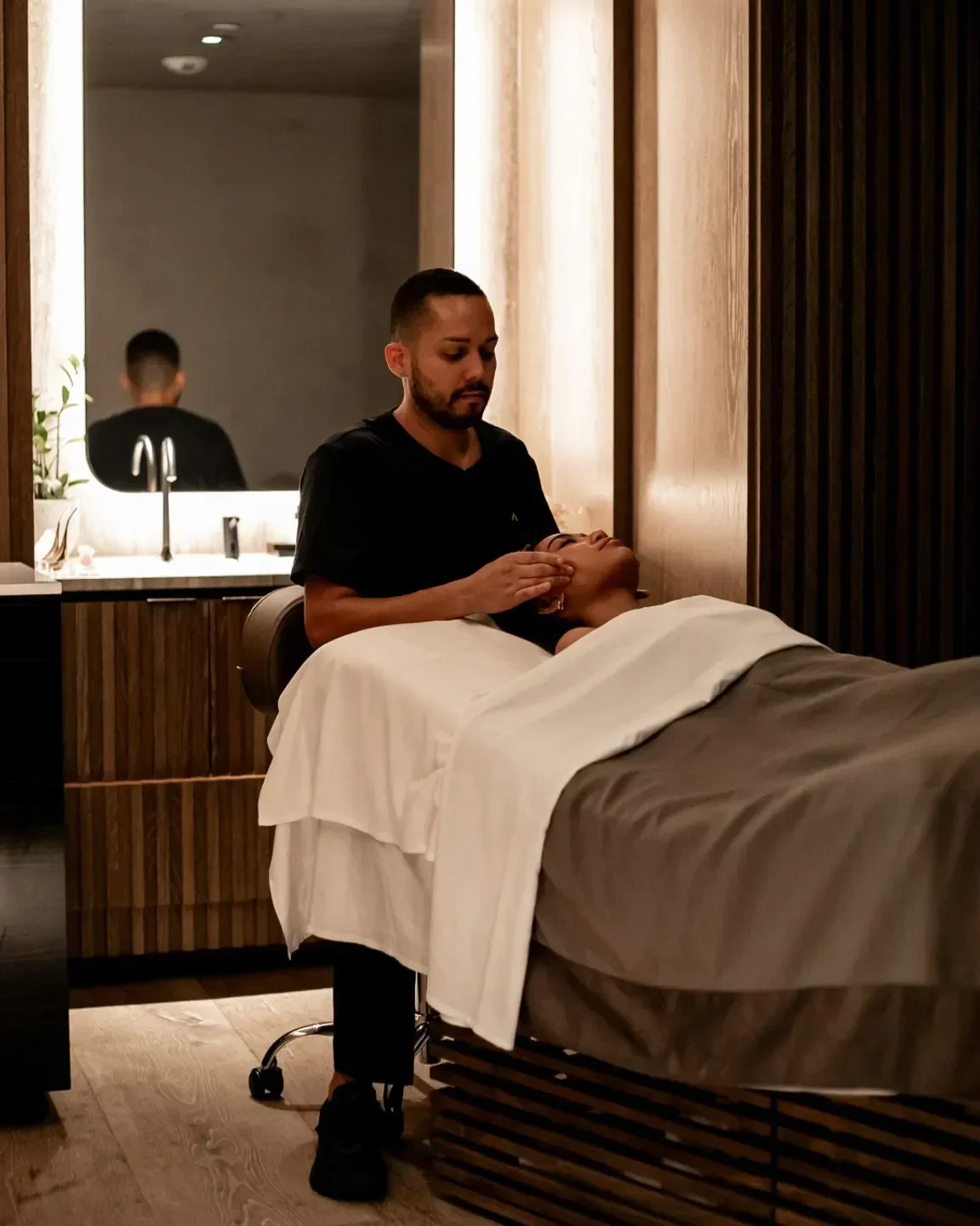 Facial treatment at Conrad Spa Los Angeles, a relaxing experience in Los Angeles spa.