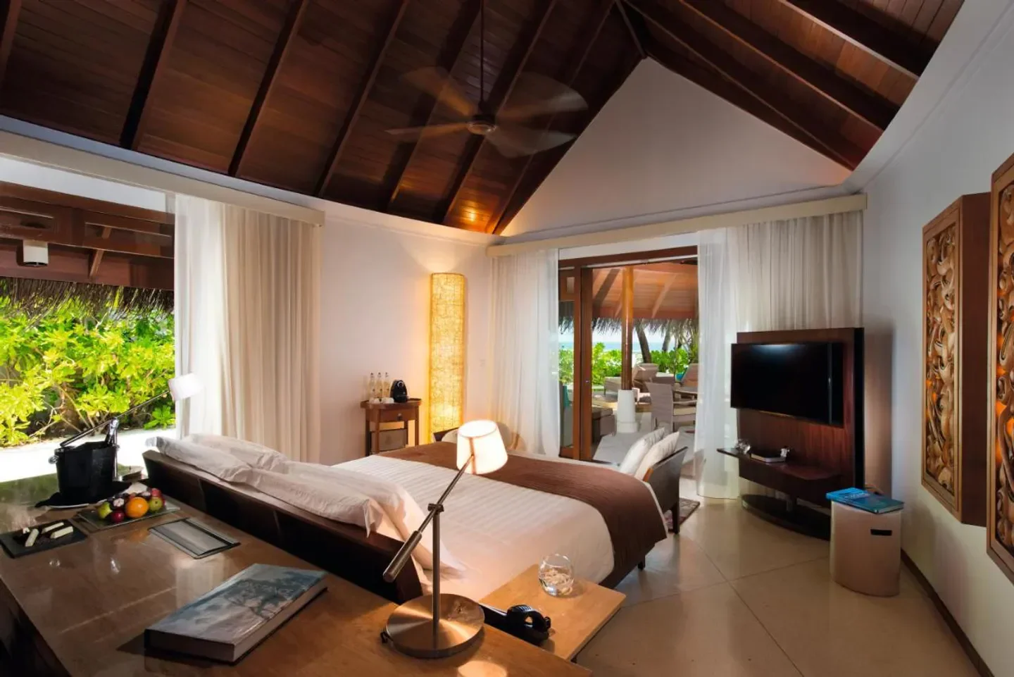 Constance Halaveli Maldives bedroom with ocean view, in the Maldives