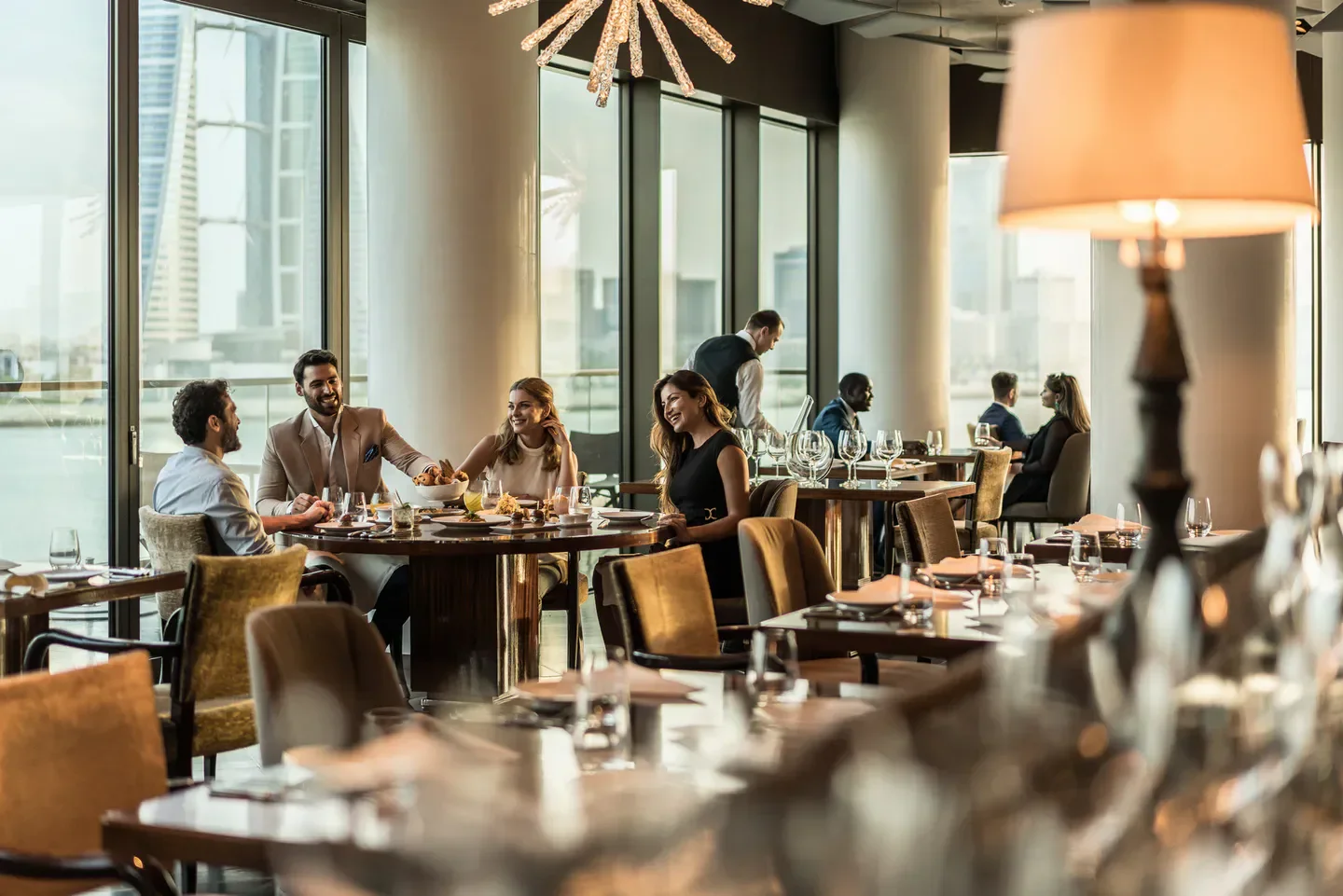 Dining at CUT by Wolfgang Puck - Bahrain, a luxury restaurant in Manama.