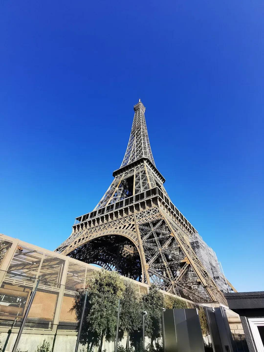 Eiffel Tower with a clear blue sky, as seen near ESPA at The Europe in British Virgin Islands.