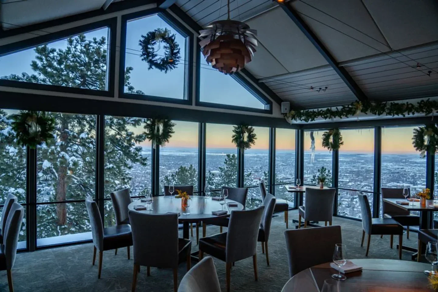 Flagstaff House Restaurant in Boulder with panoramic views, perfect for dining.