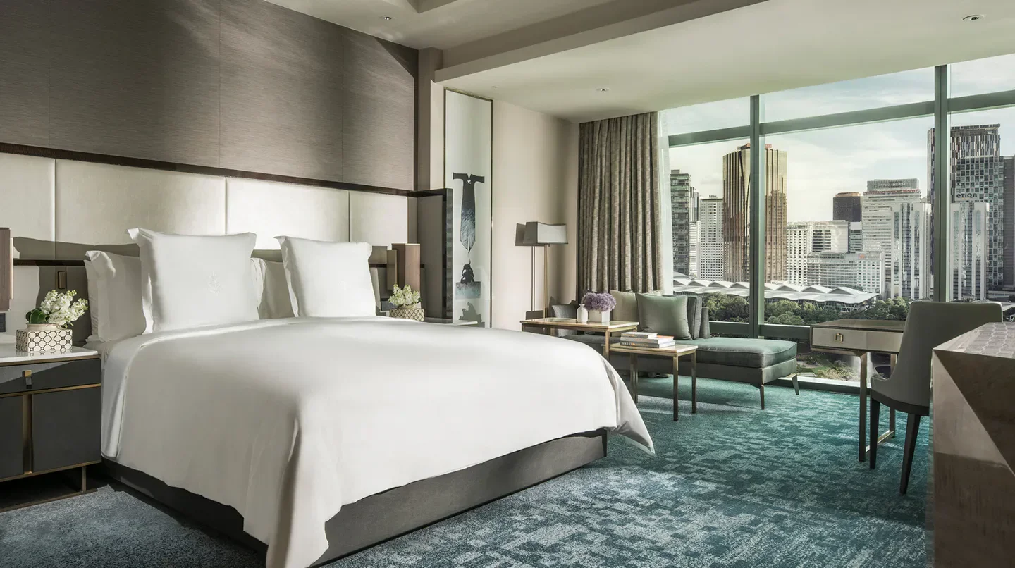 Luxury room at Four Seasons Hotel Kuala Lumpur with city views in Kuala Lumpur.