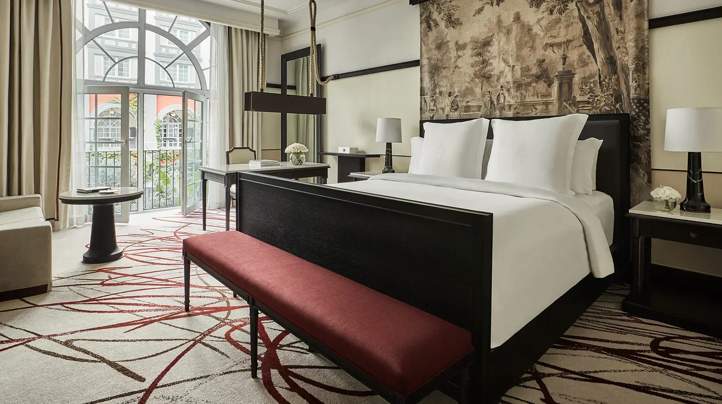 Elegant bedroom at Four Seasons Hotel Mexico City with garden view in Mexico City
