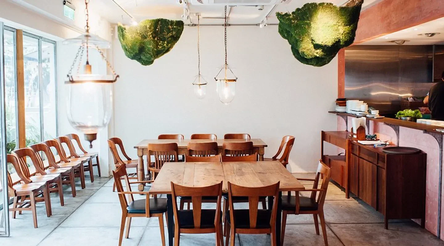 Interior of Fujin Tree Taiwanese Cuisine & Champagne (Songshan) restaurant in Taipei.