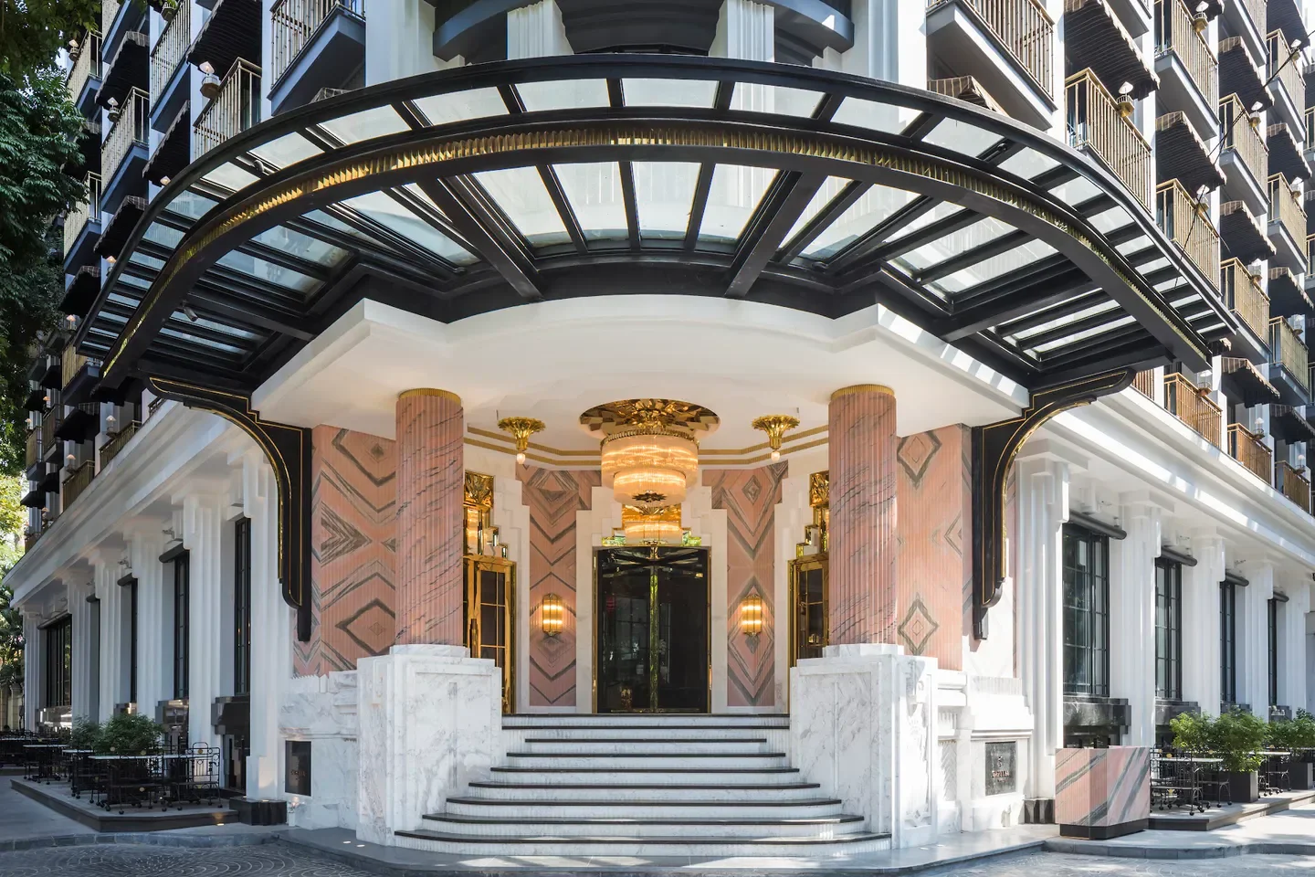 Entrance of Hibana by Koki in Hanoi, with elegant architecture and stylish design