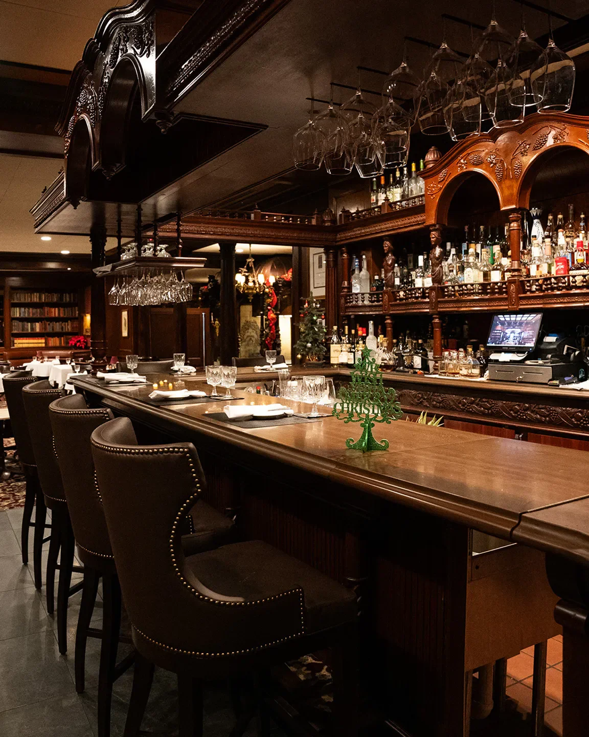 Classic bar interior at Hy's Steak House - Honolulu, a Honolulu restaurant with style.