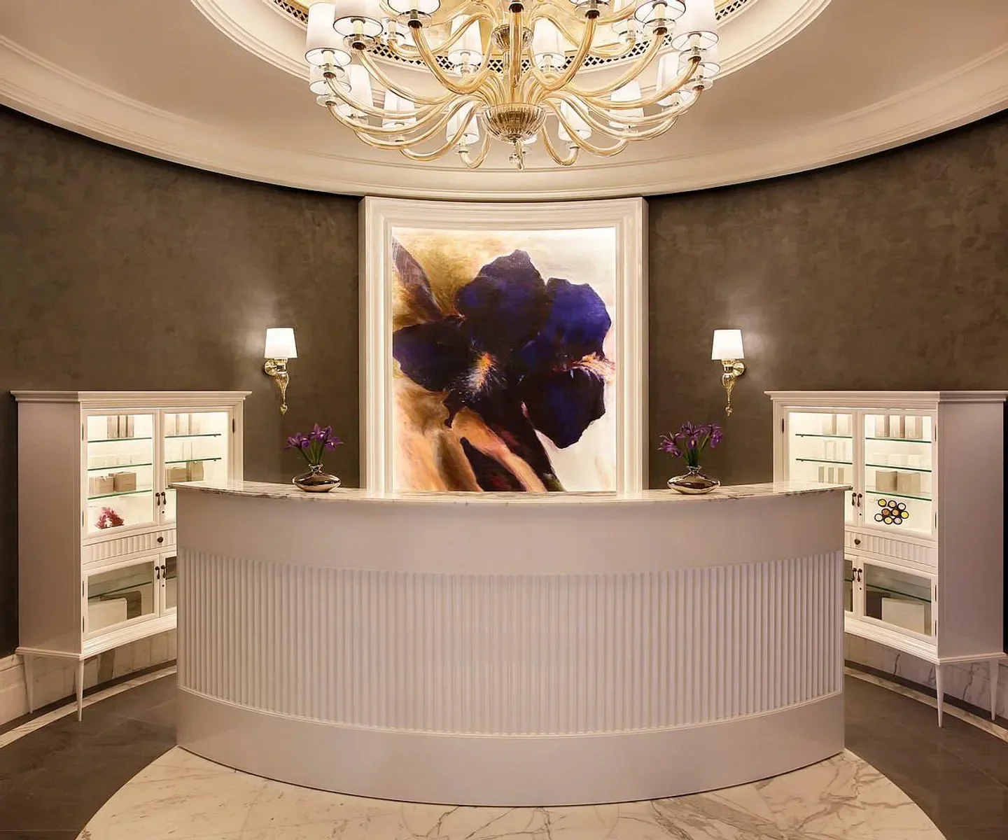 Reception area at Iridium Spa at The St. Regis Dubai, The Palm, Dubai