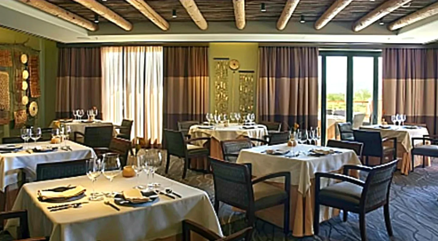 Interior dining at Kai Restaurant in Phoenix, with elegant tables and decor.