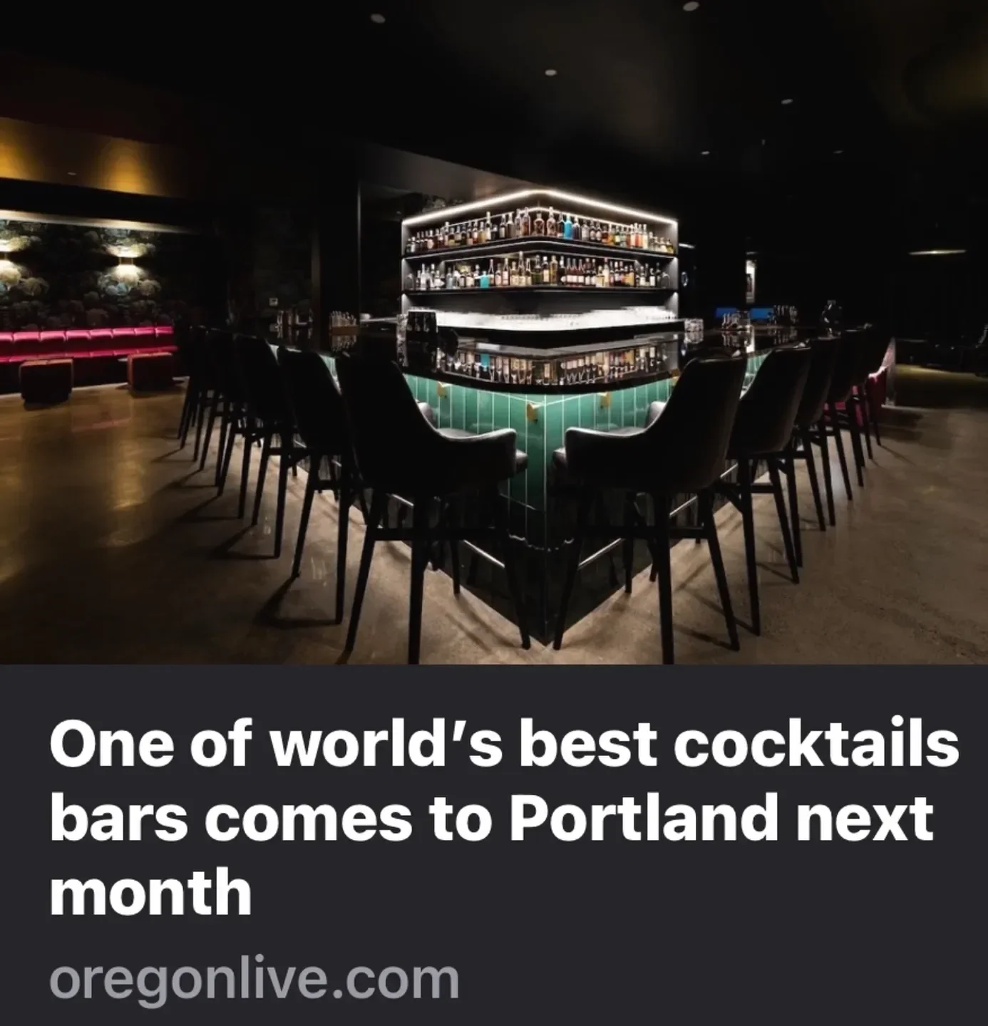 Interior view of Kann bar in Portland, showing the well-lit bar and seating area.