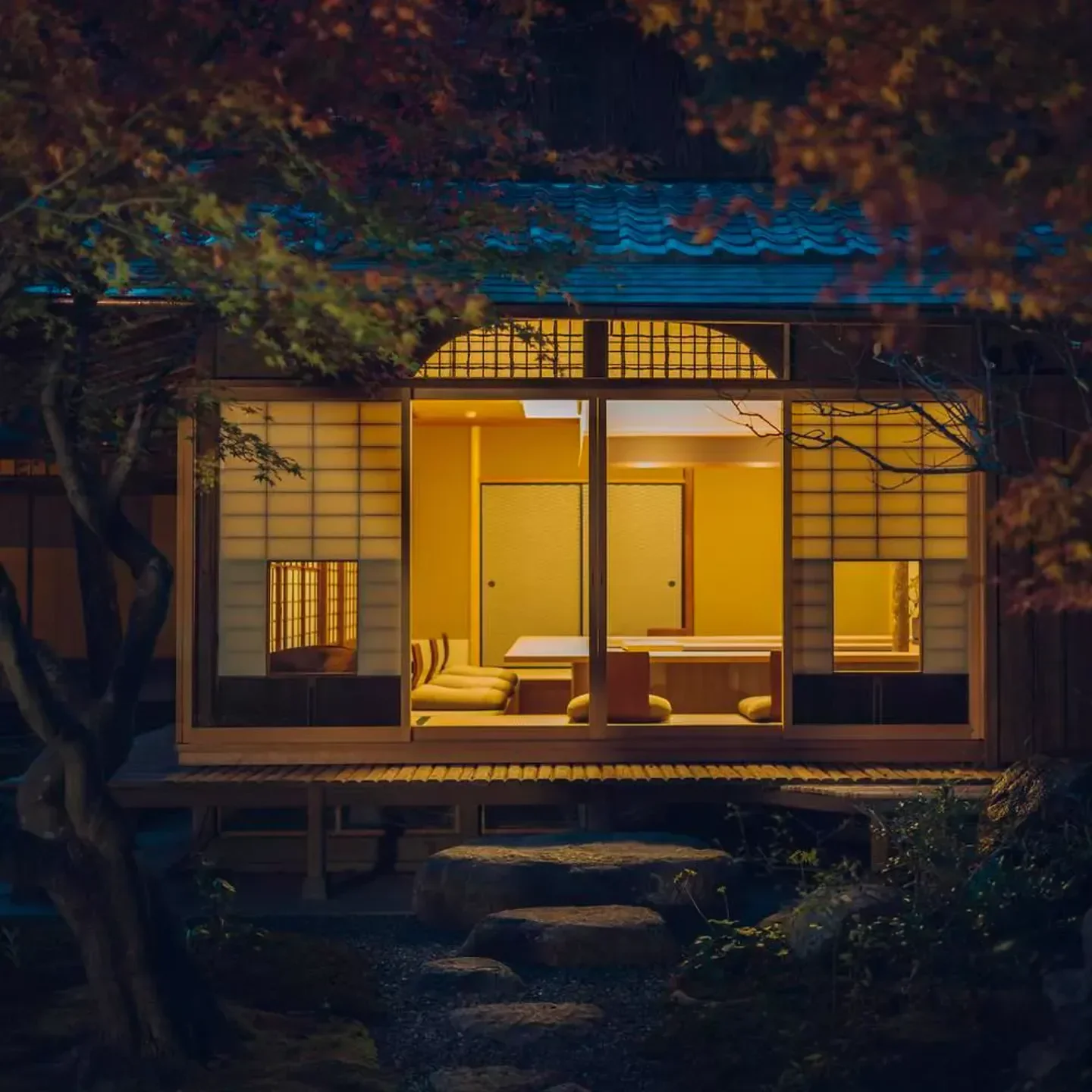 Kodaiji Jugyuan restaurant in Kyoto, Japan, showcasing traditional architecture and tranquil ambiance.