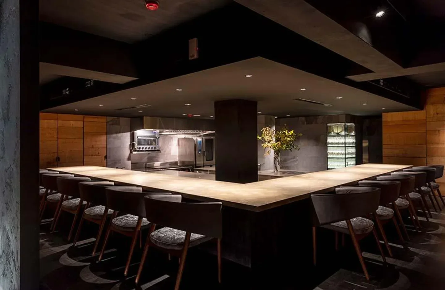 Interior view of Logy restaurant in Taipei, featuring elegant seating and a modern design.