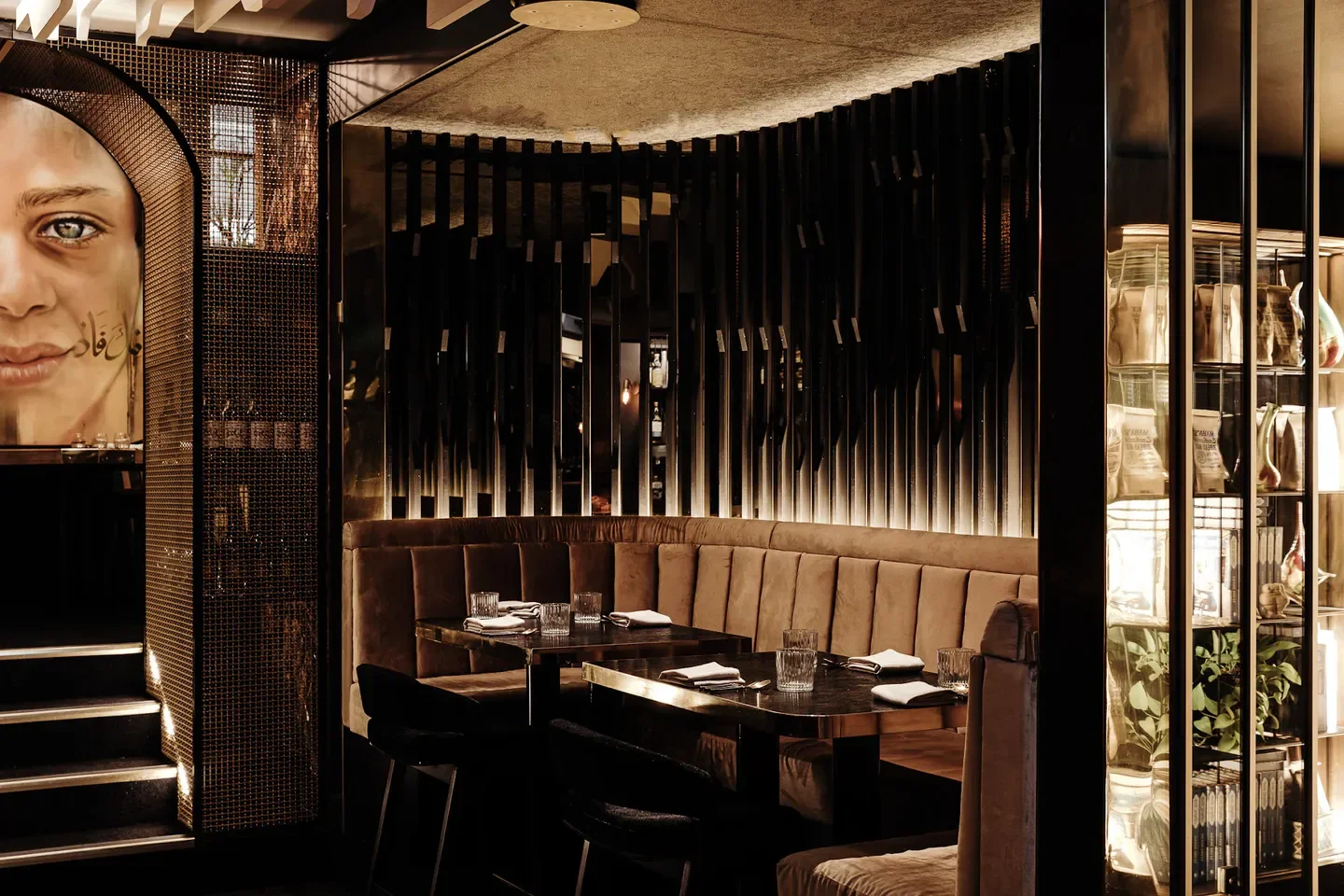 Cozy interior of Maha restaurant in Melbourne, featuring stylish seating and decor.
