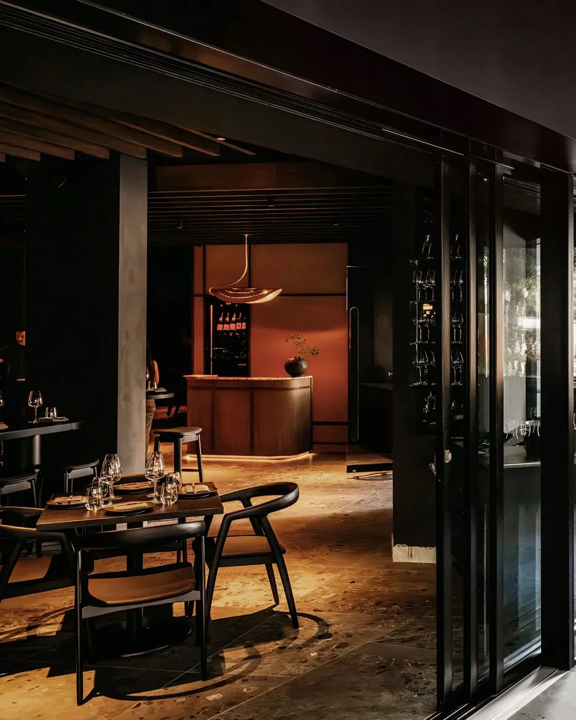 Stylish interior of Mamasan Kitchen Bar in Gold Coast with elegant dining area