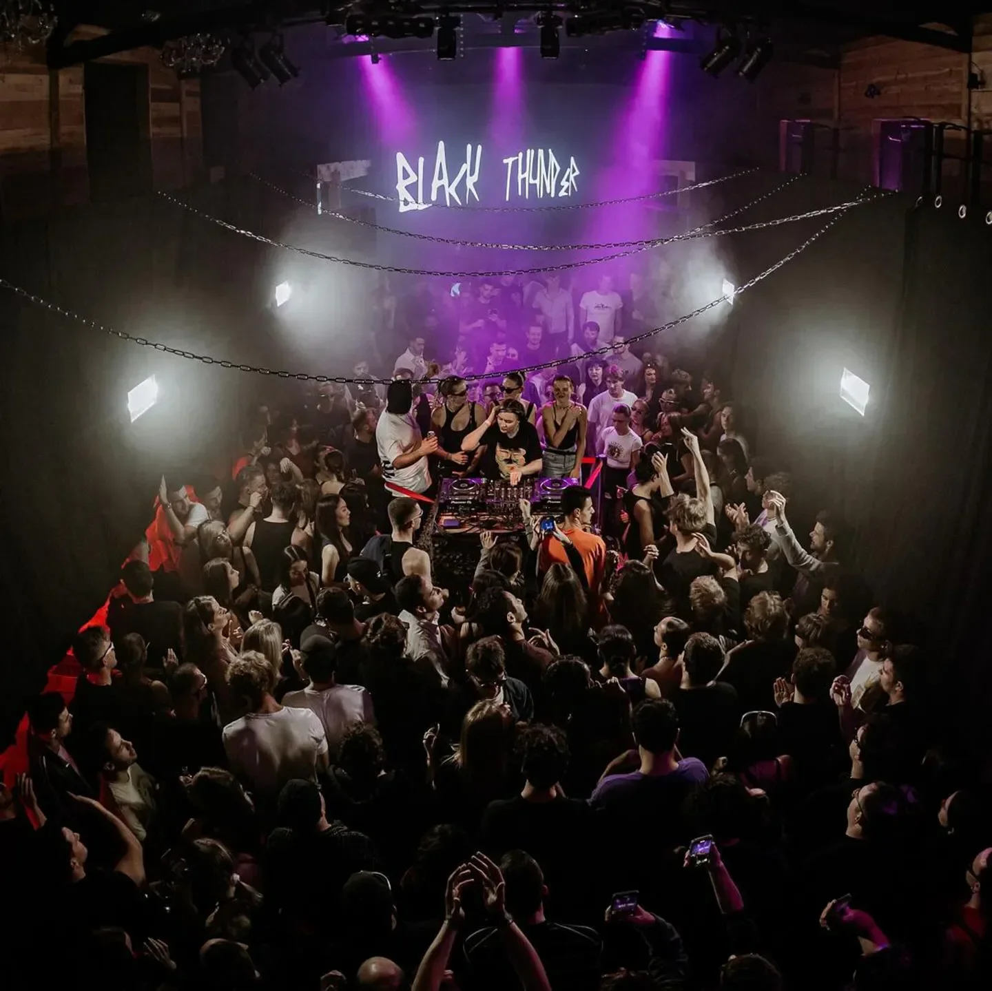 Energetic crowd at Melusina nightclub in Luxembourg, enjoying the music and atmosphere.