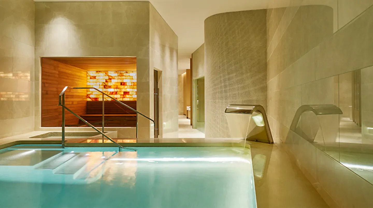 Morpheus Spa in Macau: a serene spa interior with pool and water features