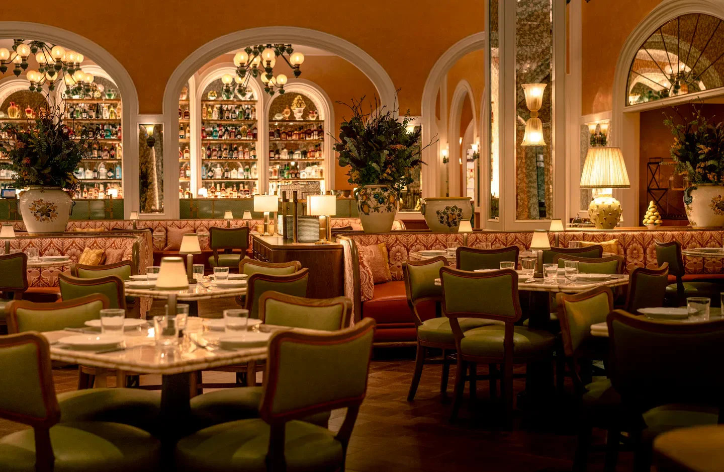Elegant dining area at Mother Wolf Las Vegas, a restaurant in Las Vegas.