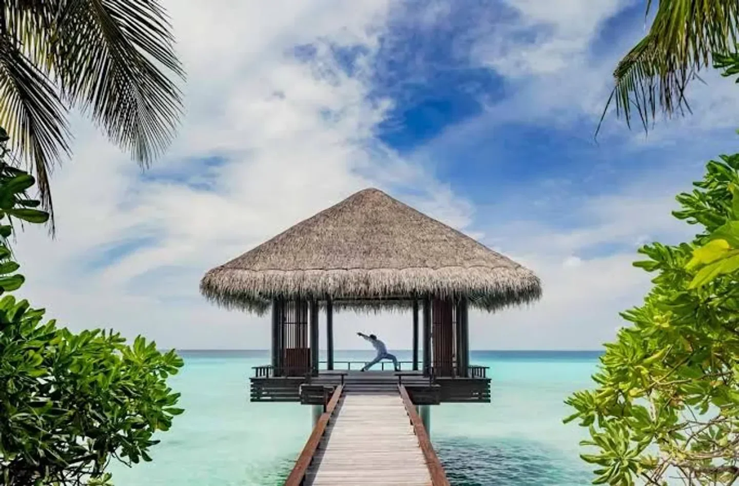 Yoga pavilion at One&Only Reethi Rah Spa in Playa del Carmen, perfect relaxation escape.
