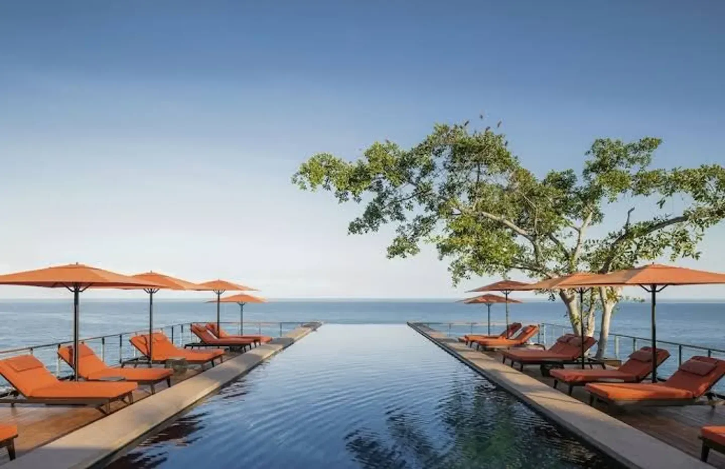 Relaxing pool at One&Only Spa at One&Only Mandarina in Puerto Vallarta with ocean views.