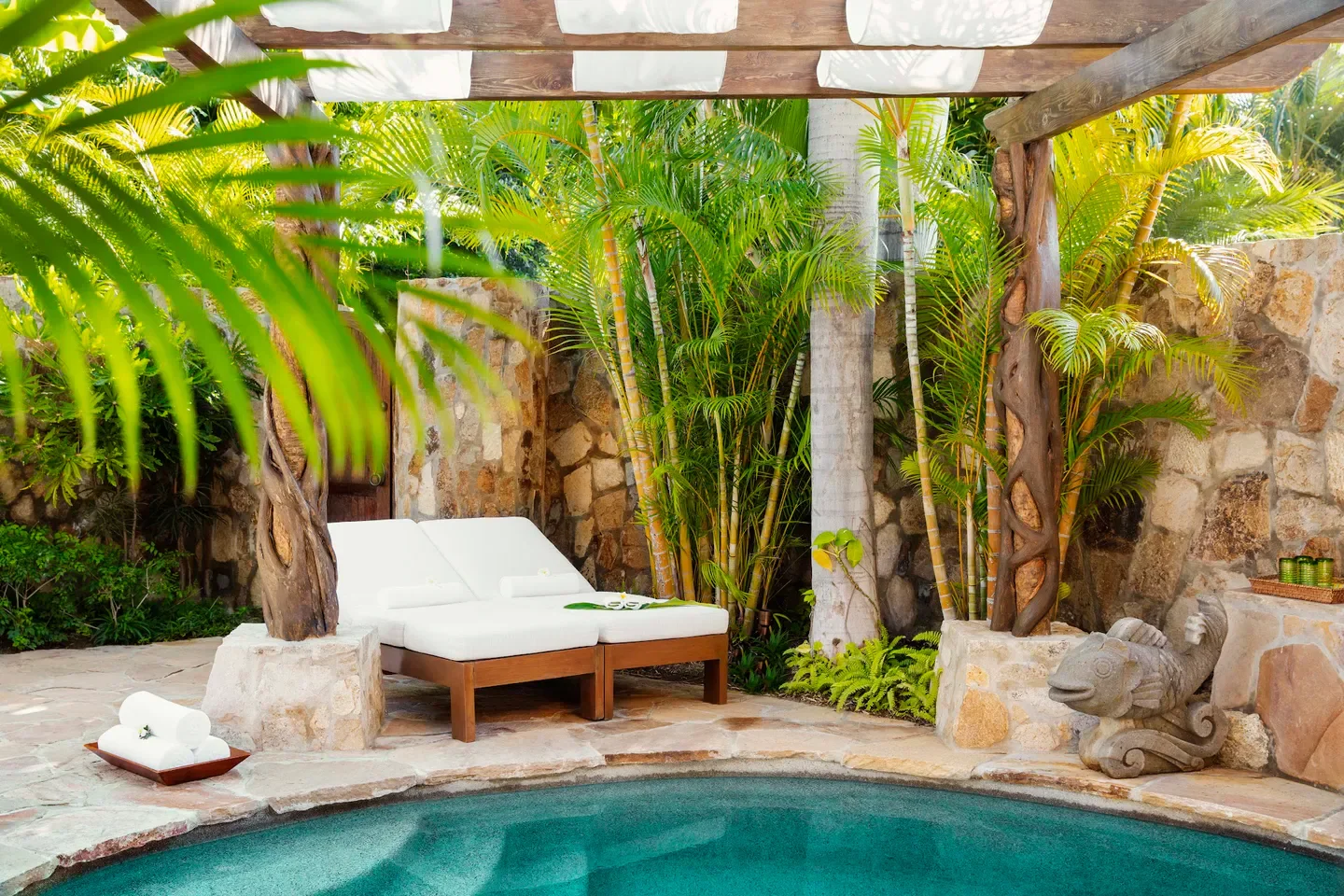 Relaxing spa pool at One&Only Spa at Palmilla in San José del Cabo, Mexico.