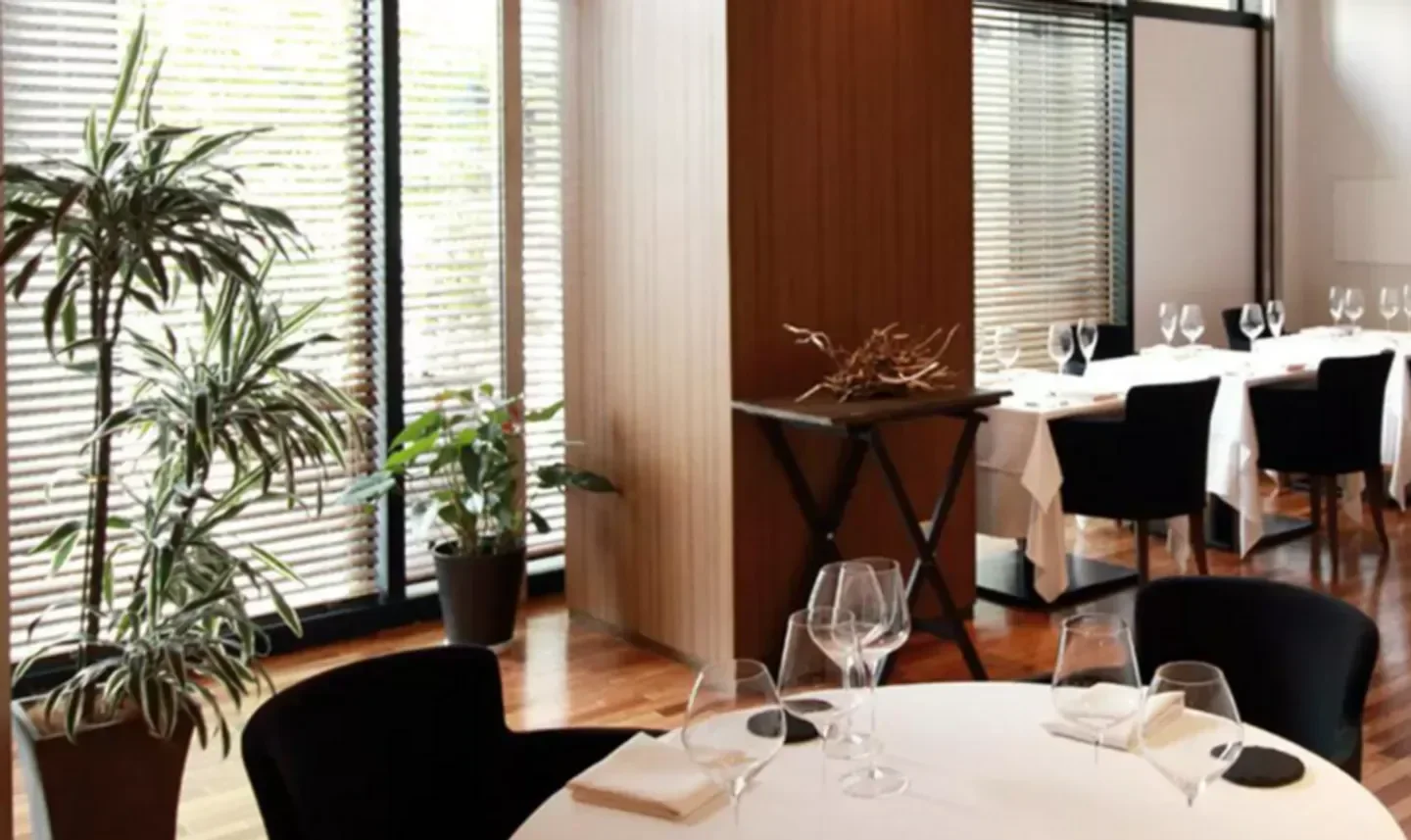 Interior of P Greco restaurant in Osaka, showcasing elegant dining space and decor.