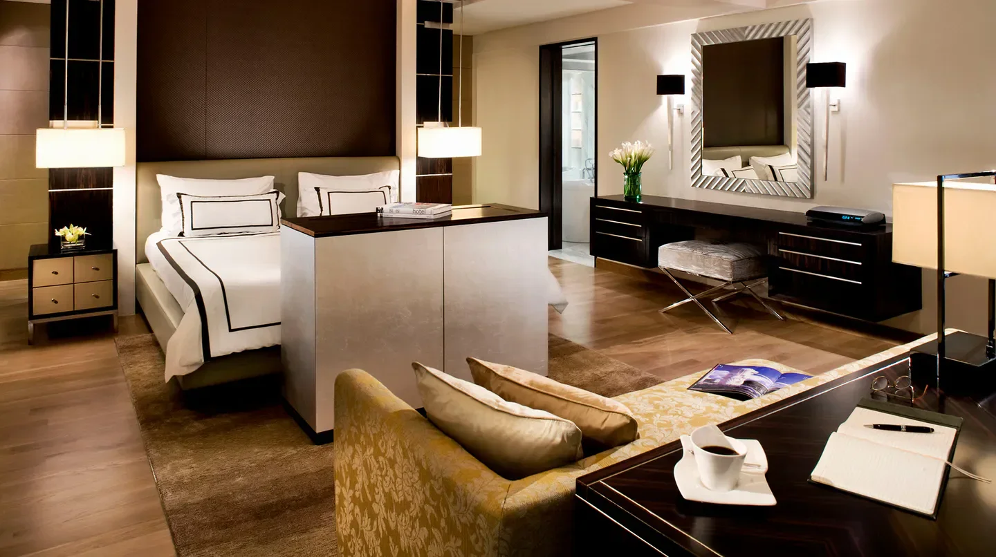 Luxury hotel suite at Pan Pacific Singapore, featuring elegant design in Singapore.