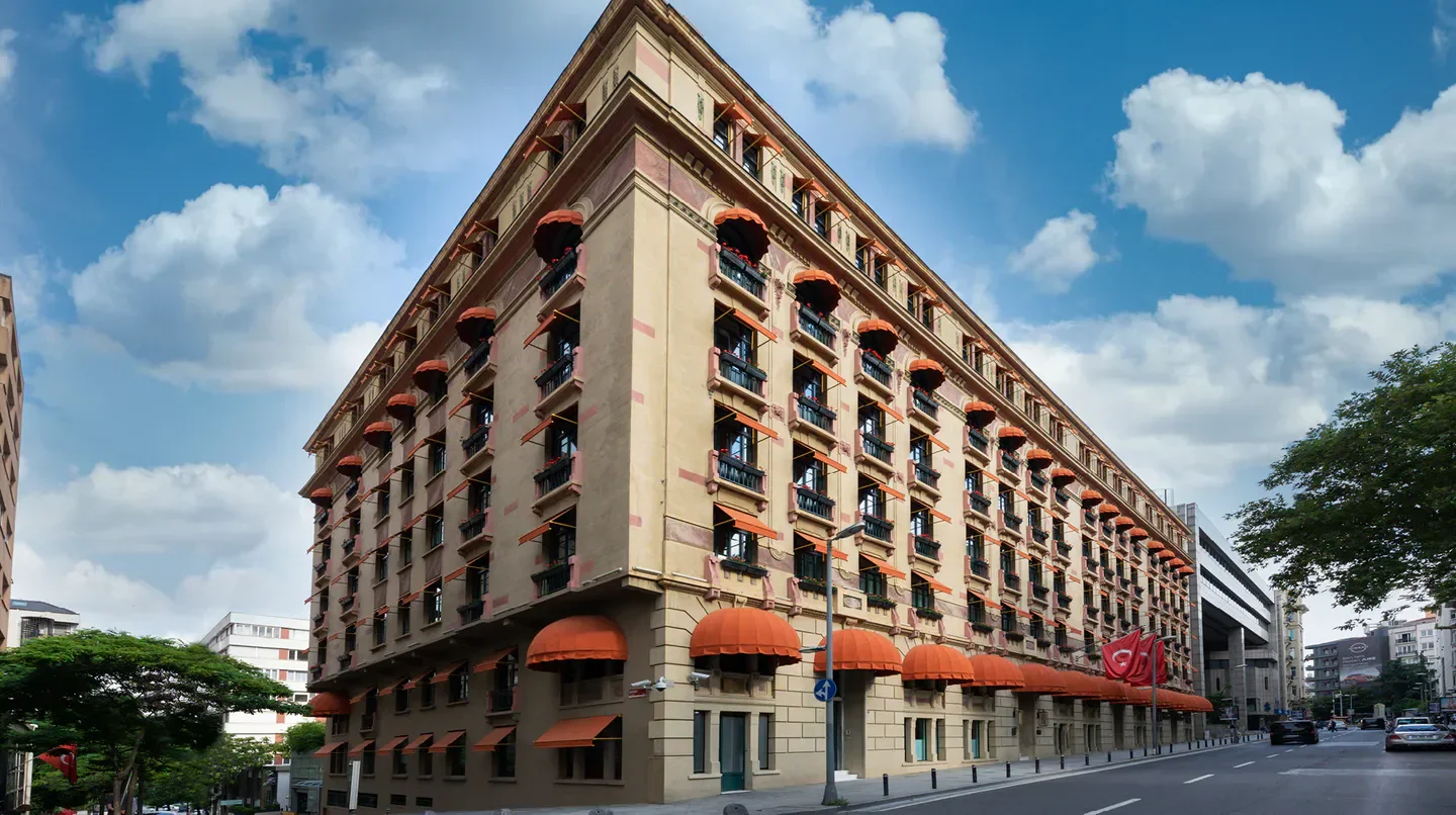 Exterior of Park Hyatt Istanbul - Macka Palas hotel in Istanbul on a sunny day