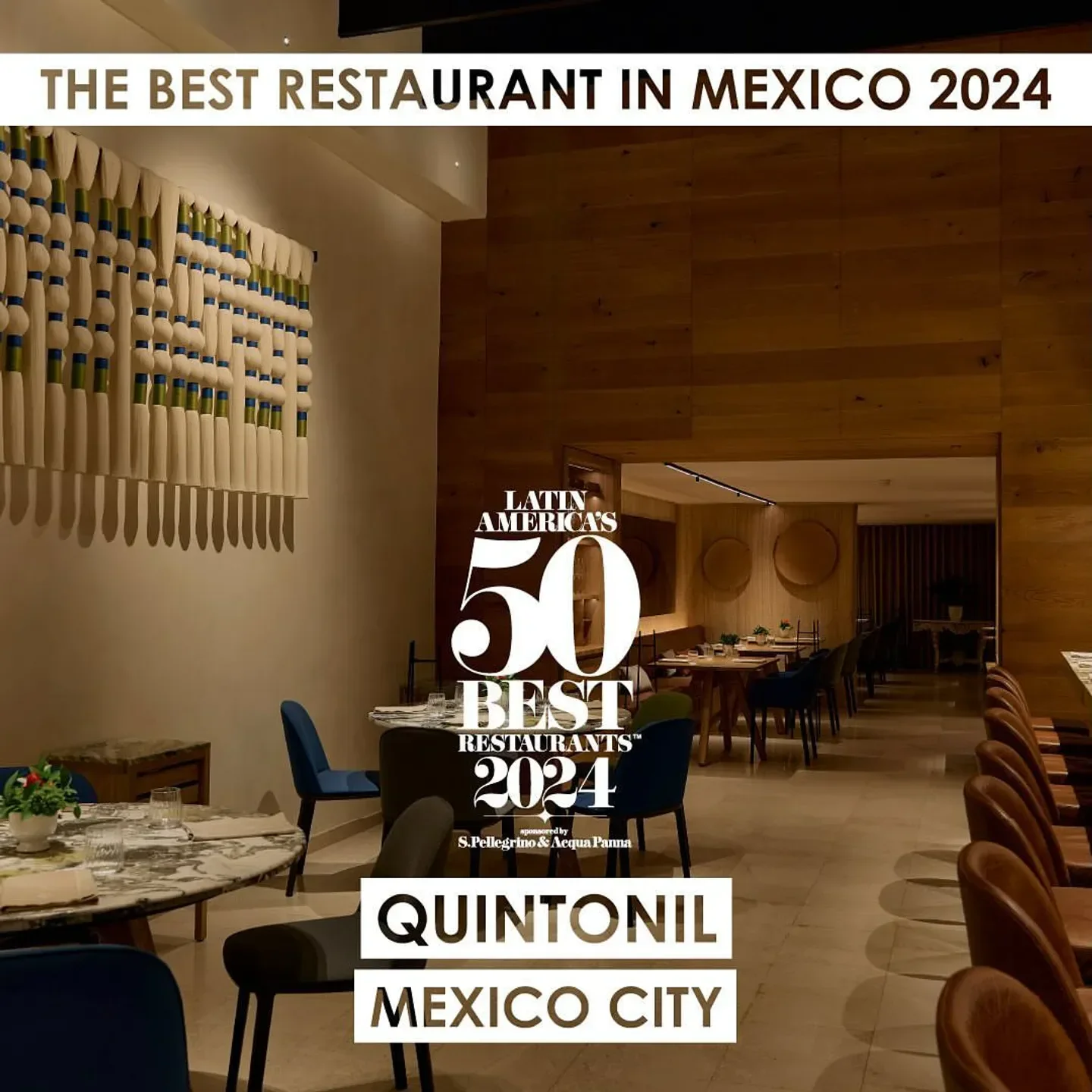 Interior of Quintonil in Mexico City, a top restaurant for fine dining experience.