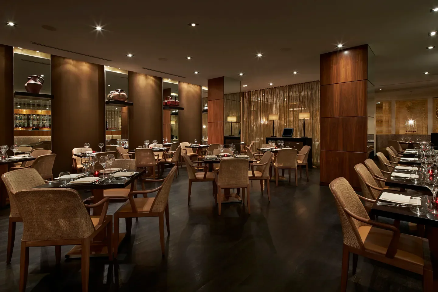 Interior of Rasika restaurant in Washington with elegant seating and decor