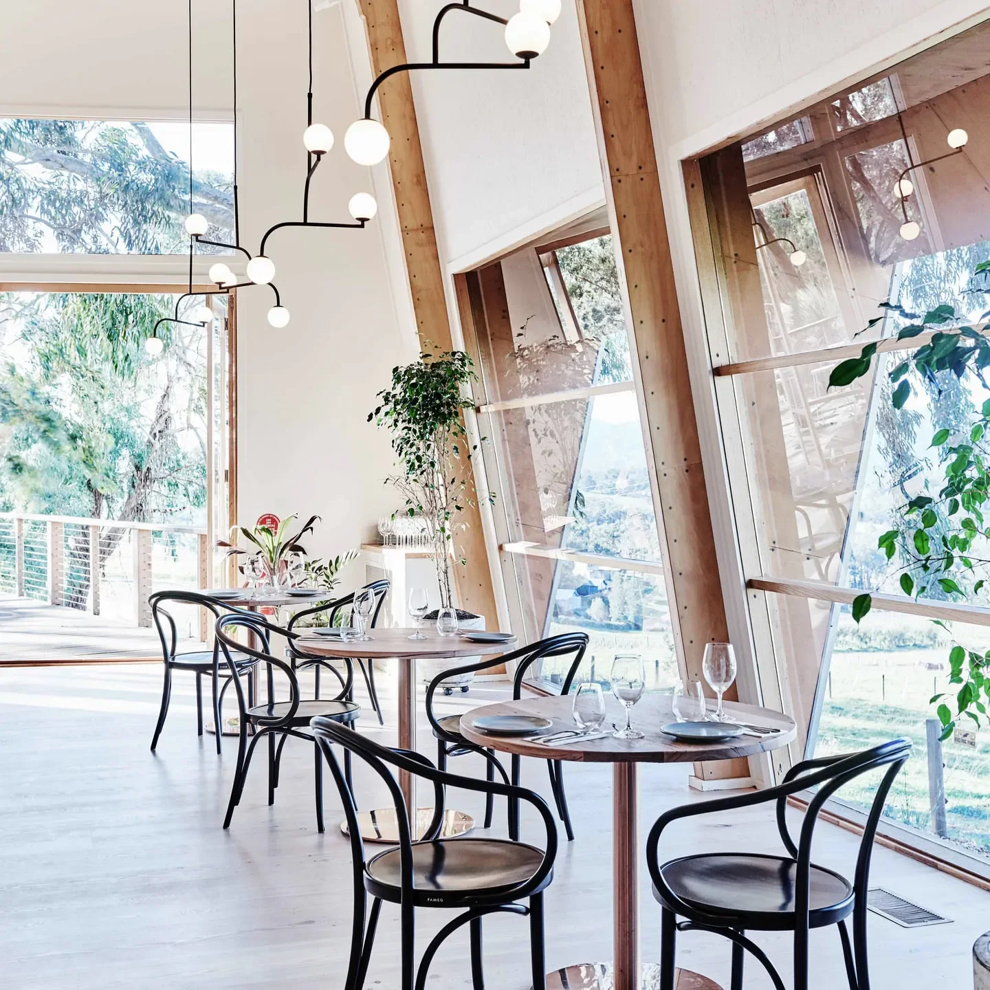 Interior of Seville Estate Restaurant in Yarra Valley, showcasing dining tables and natural light.
