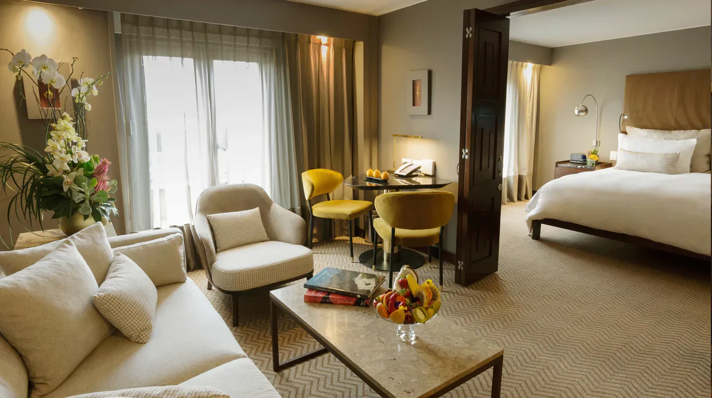 Luxury suite interior at Sofitel Bogotá Victoria Regia, a hotel in Bogota, Colombia.