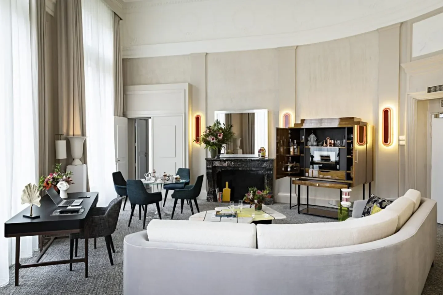 Elegant suite interior at Sofitel Le Scribe Paris Opéra, featuring stylish decor in Paris.