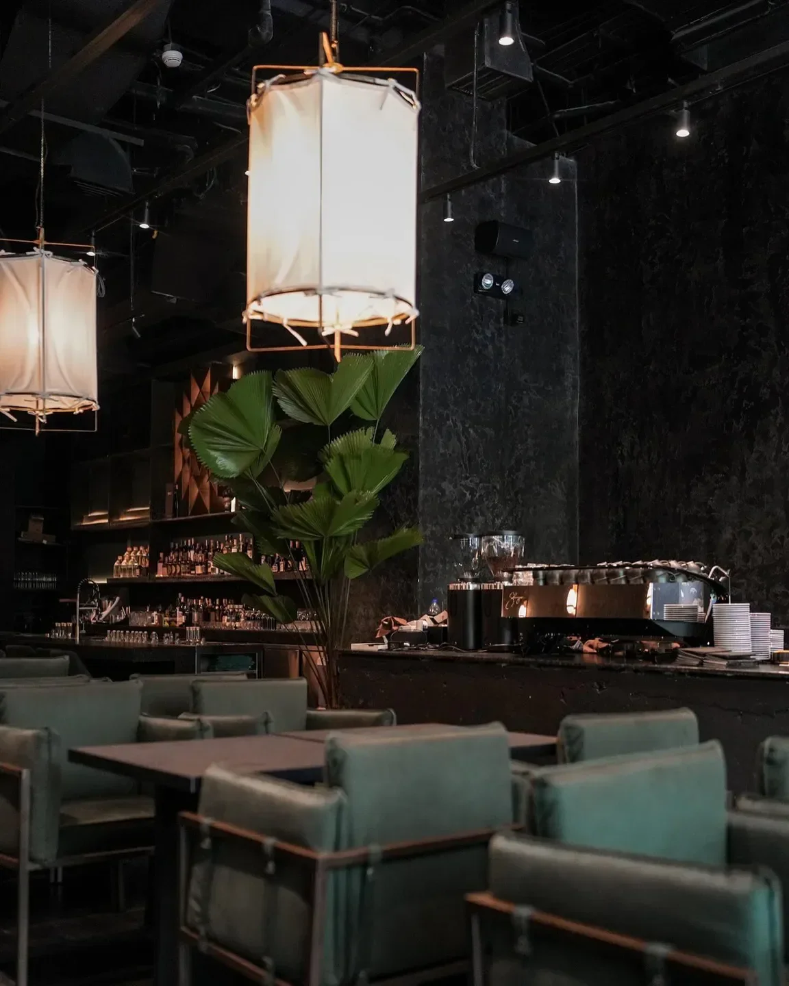 Interior view of Southbank Cafe Lounge in Manila, featuring stylish lighting and seating