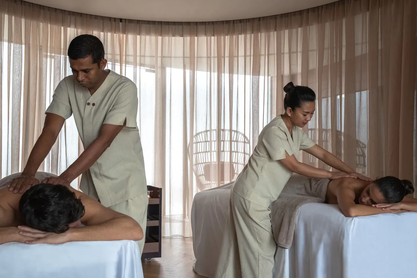 Spa treatment at Spa at Jumeirah Saadiyat Island in Abu Dhabi, relaxation and wellness.