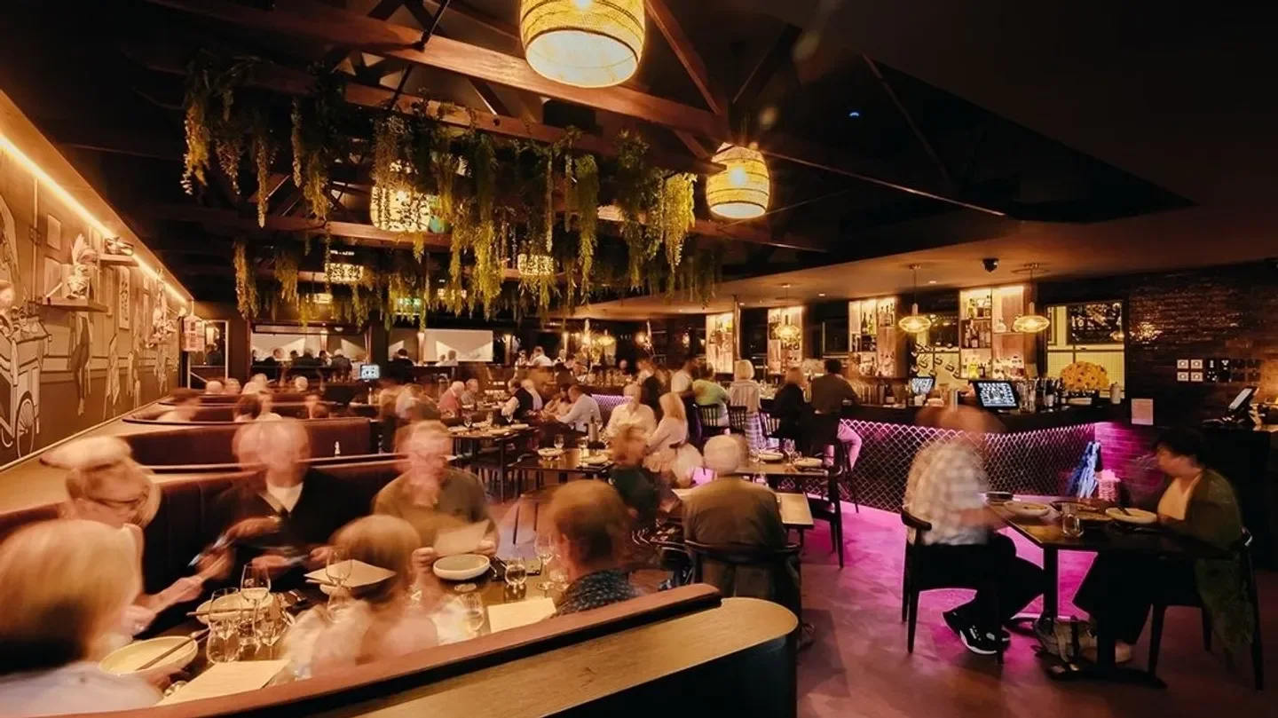 Sum Yung Guys restaurant in Sunshine Coast: stylish dining area with ambient lighting.