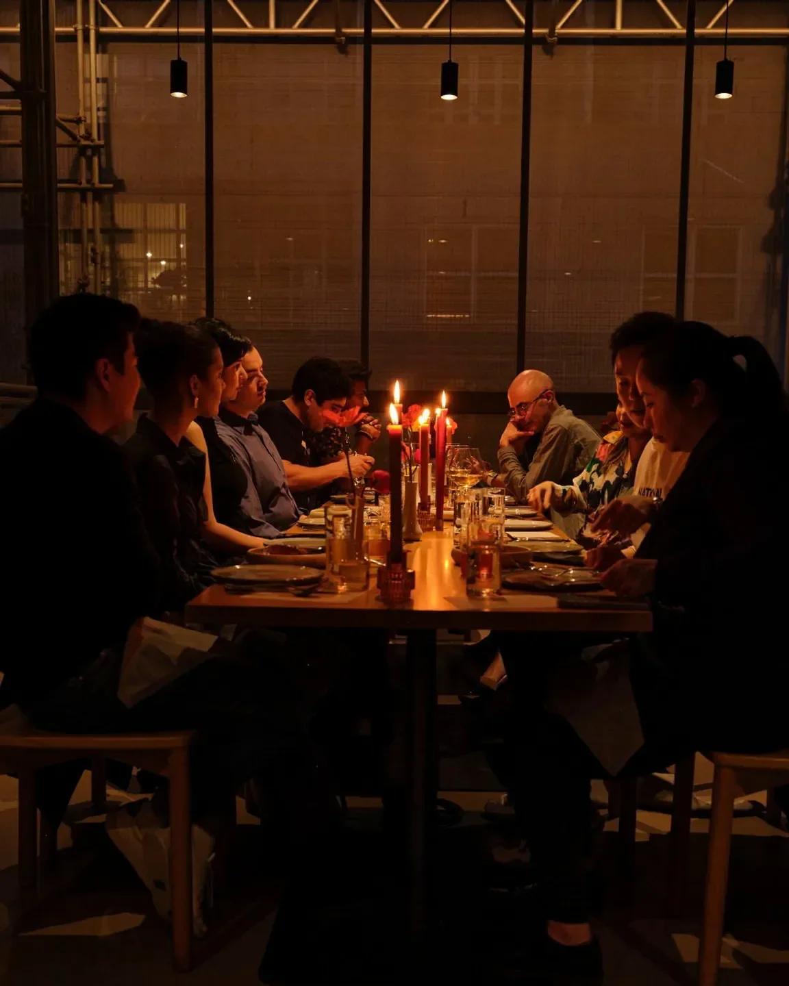 Candlelit dinner at Sunda restaurant in Melbourne with friends and family.