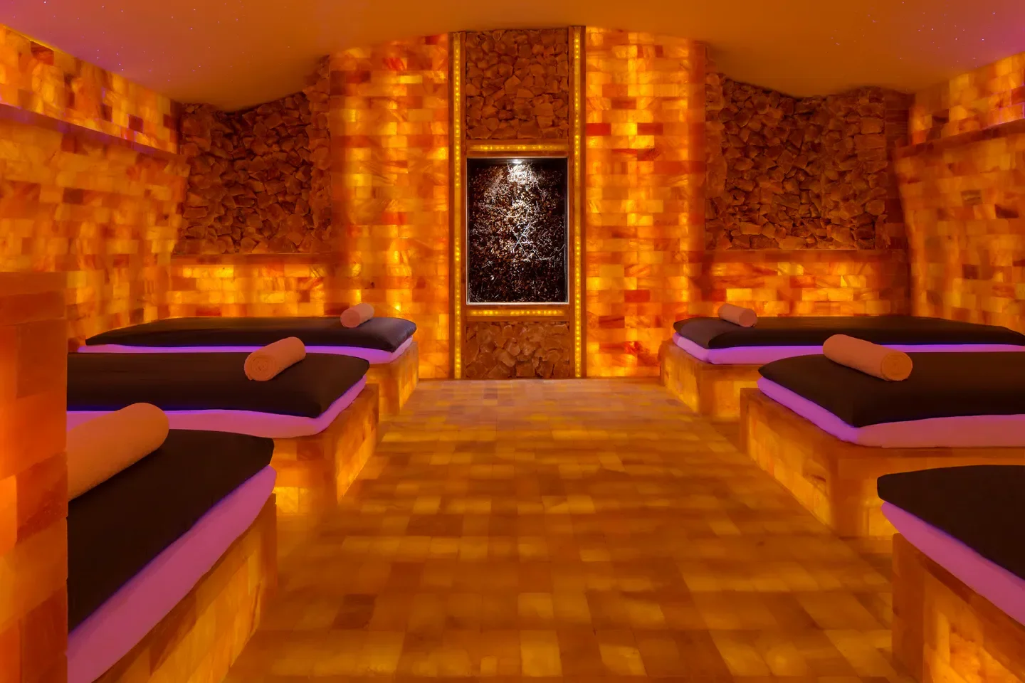 Relaxing spa interior at Talise Spa in Jumeirah Messilah Beach Hotel, Kuwait.
