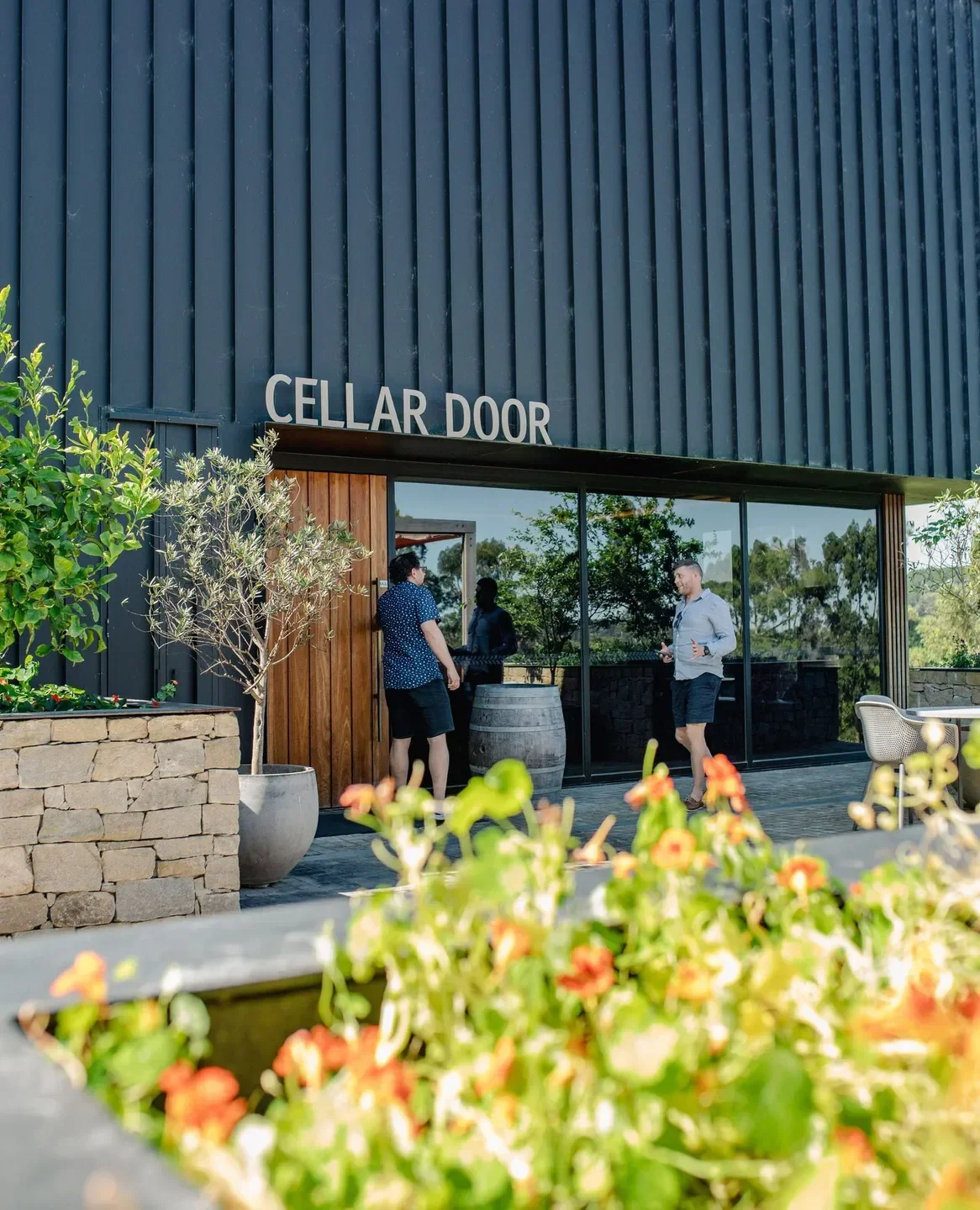 Cellar Door entrance at Ten Minutes by Tractor restaurant in Mornington Peninsula, Australia.