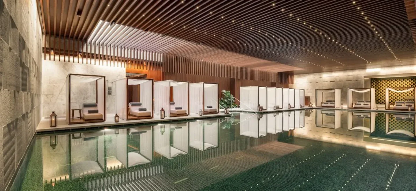 The Bvlgari Spa Shanghai: Luxurious spa pool in Shanghai with private cabanas